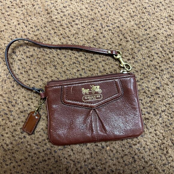 Coach Leather Wristlet - Picture 1 of 3